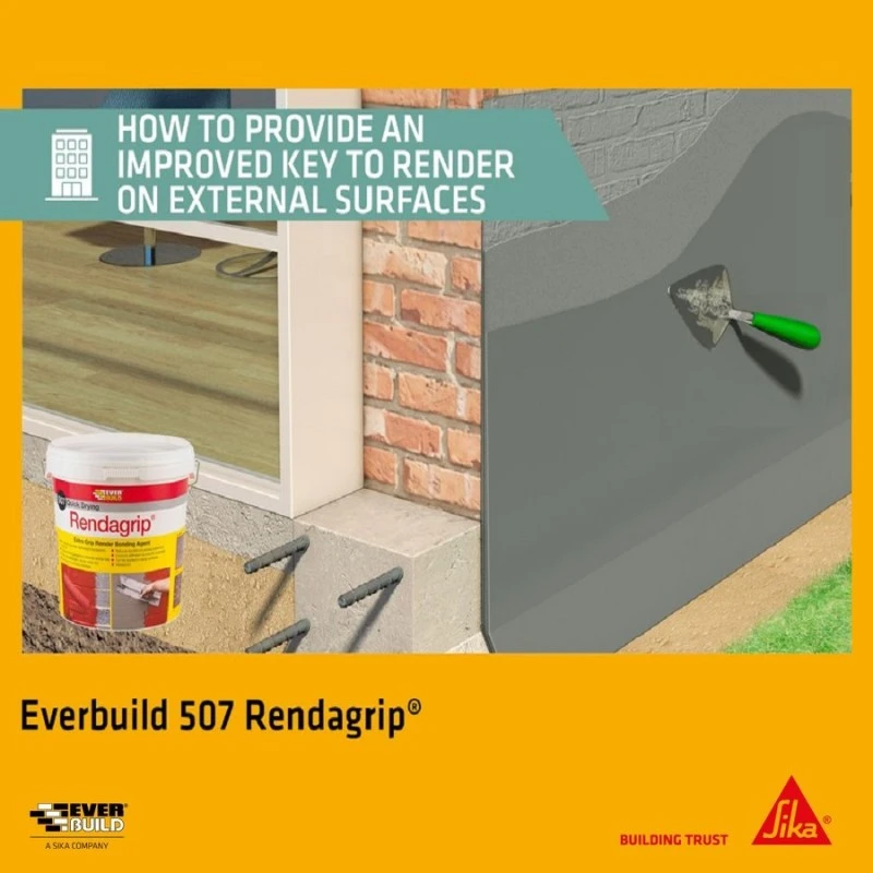 Everbuild 507 Rendagrip Extra Grip Render Bonding Coating RENDGP10 4 Everbuild 507 Rendagrip Extra Grip Render Bonding Coating RENDGP10 - Image 2