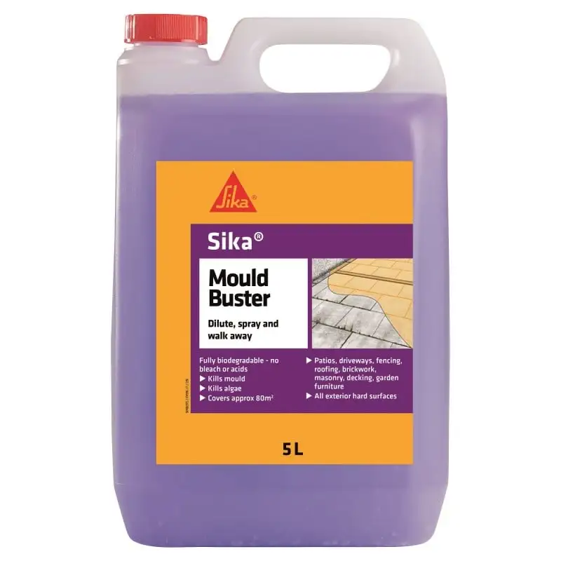 Sika Mould Buster Concentrate Kills Moss Algae Mould 5 Litre SKMBUST5 2 Sika Mould Buster Concentrate Kills Moss Algae Mould 5 Litre SKMBUST5