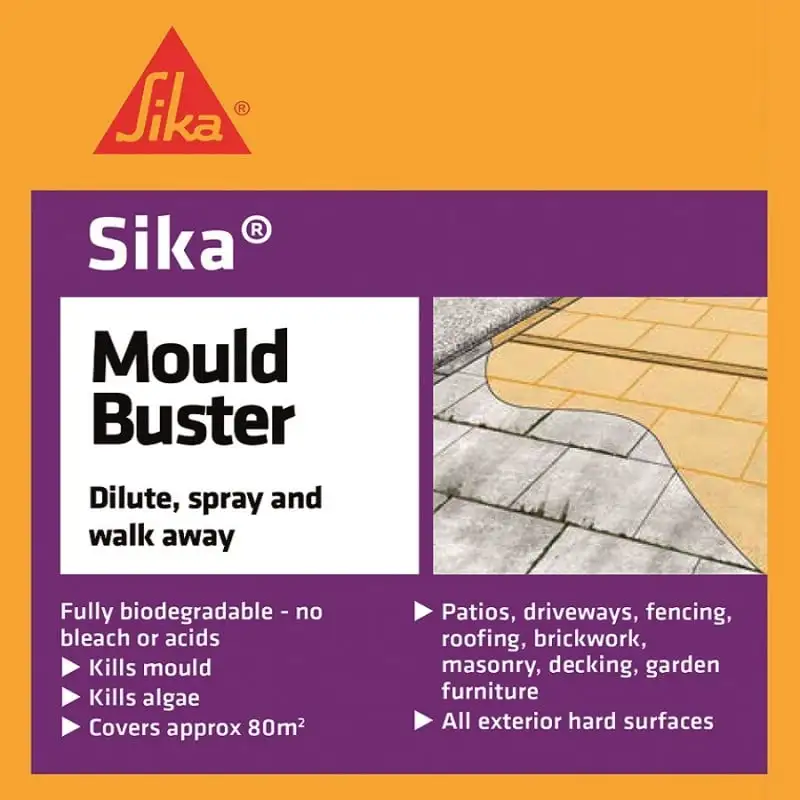 Sika Mould Buster Concentrate Kills Moss Algae Mould 5 Litre SKMBUST5 8 Sika Mould Buster Concentrate Kills Moss Algae Mould 5 Litre SKMBUST5 - Image 7