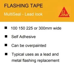 Sika Multiseal Sealing Flashing Tape 100mm X 10m SKMULTI100 -CLEANING PRODUCTS Shop sika multiseal flashing tape 150mm skmulti150 225mm skmulti225 300mm skmulti300 information 800x800 1