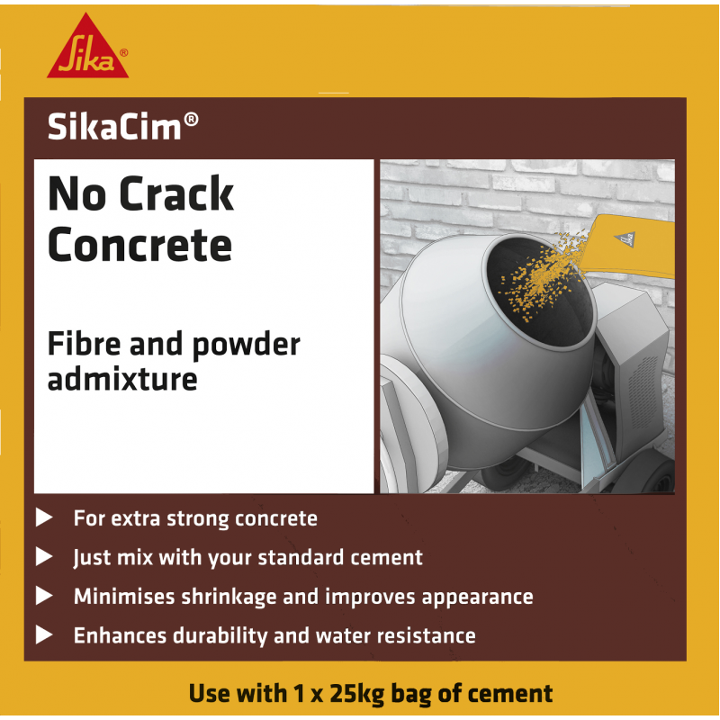 Sika SikaCim No Crack Concrete And Render Reinforcing Fibre SKCIMNOCK 4 Sika SikaCim No Crack Concrete And Render Reinforcing Fibre SKCIMNOCK - Image 2