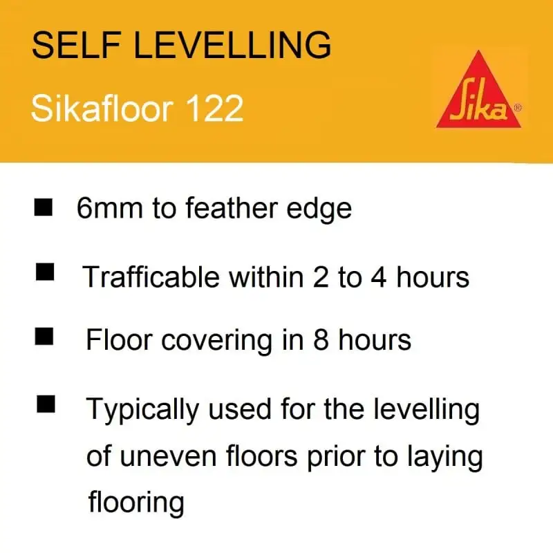 Sika Sikafloor 122 Self Levelling Compound 25Kg SKLEV2025 10 Sika Sikafloor 122 Self Levelling Compound 25Kg SKLEV2025 - Image 8