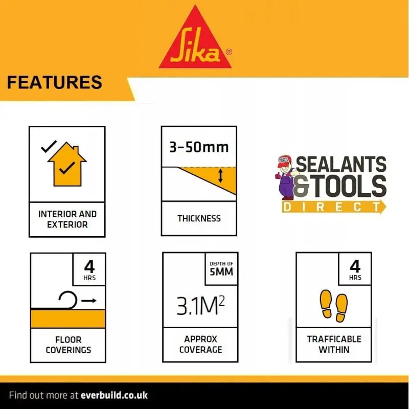 Sikalevel 245 Deep Fill Concrete Floor Level 25kg Self Levelling SKLEV245DP25 7 Sikalevel 245 Deep Fill Concrete Floor Level 25kg Self Levelling SKLEV245DP25 - Image 6