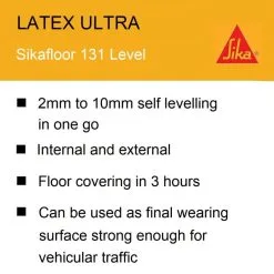 Sika Sikafloor 131 Latex Ultra Self Levelling Resurfacing Compound SKLEV30ULT25 22 Sika Sikafloor 131 Latex Ultra Self Levelling Resurfacing Compound SKLEV30ULT25 -CLEANING PRODUCTS Shop sika sikafloor 245 level deep fill ultra floor levelling compound sklev245dp25 information 800x800 2